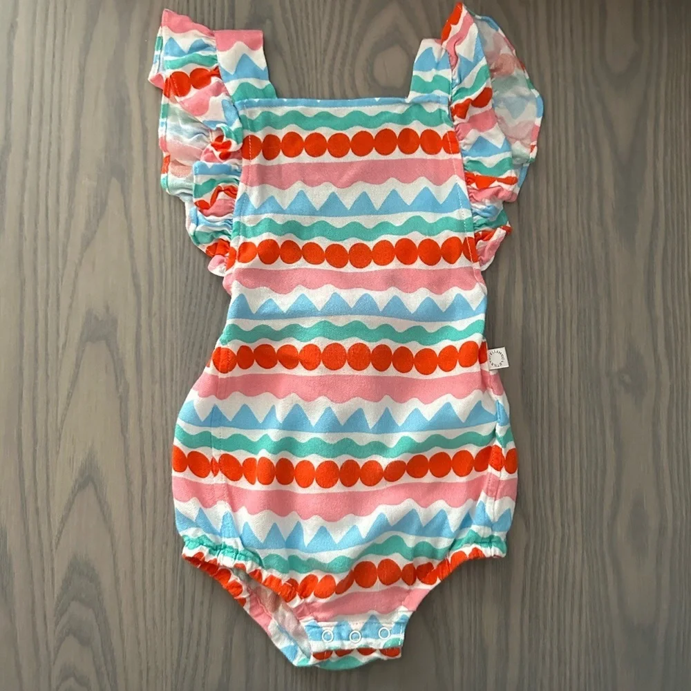 STELLA MCCARTNEY BABY GRAPHIC STRIPED JUMPSUIT
